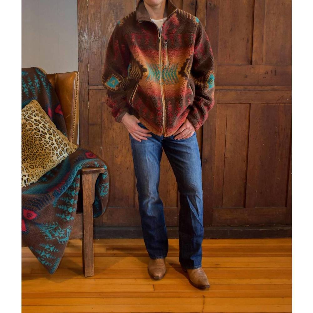 NEW TASHA POLIZZI trail jacket in aztec multicolor